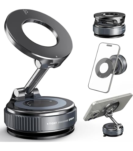 Support téléphone ventouse + aimant – 360° rotatif