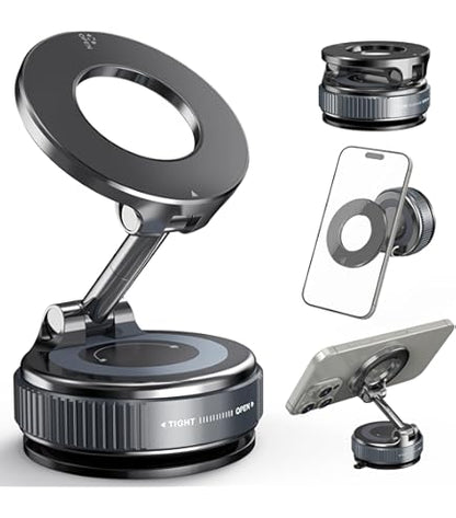 Support téléphone ventouse + aimant – 360° rotatif