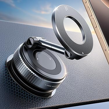 Support téléphone ventouse + aimant – 360° rotatif